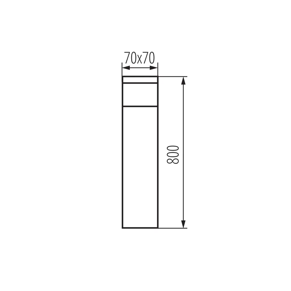 Фото 9 Фонарный столб уличный Kanlux Dasten Kan_38766 11 Вт 80 см IP44 цвет черный