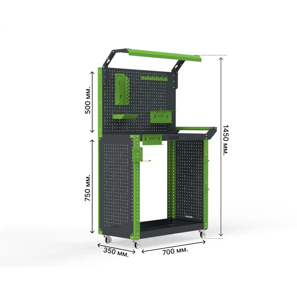 Фото Тележка инструментальная Metalex тип 6 118788 800x400x800 мм Фото Тележка инструментальная Metalex тип 6 118788 800x400x800 мм