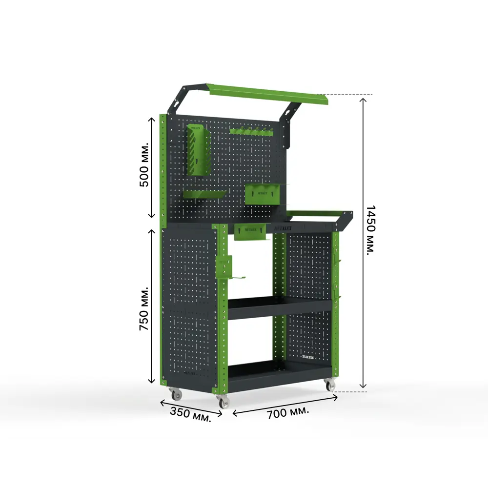 Фото Тележка инструментальная Metalex тип 6 118820 800x400x800 мм Фото Тележка инструментальная Metalex тип 6 118820 800x400x800 мм