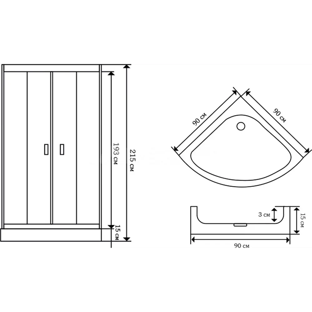 Фото 7 Душевая кабина CeruttiSpa Viva91B 90x90 низкий поддон полукруг Фото 7 Душевая кабина CeruttiSpa Viva91B 90x90 низкий поддон полукруг