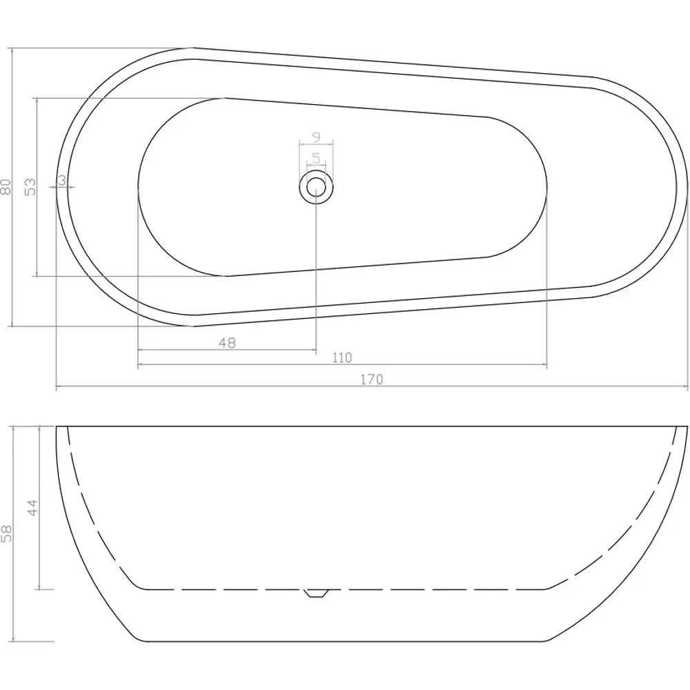 Фото 6 Ванна CeruttiSpa Mimi 170x80 см с каркасом акриловая овальная цвет белый Фото 6 Ванна CeruttiSpa Mimi 170x80 см с каркасом акриловая овальная цвет белый