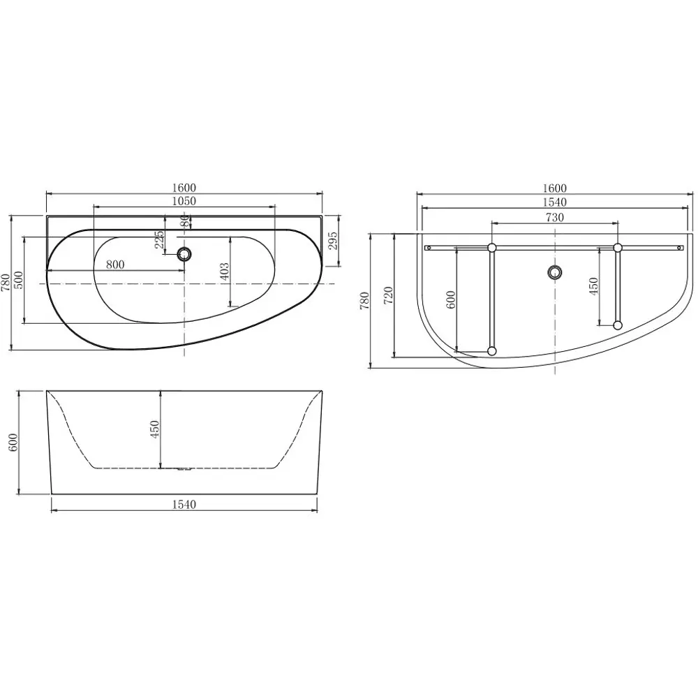 Фото 2 Ванна Allen Brau Priority 5 L 160x78 акриловая асимметричная цвет белый 457899 Фото 2 Ванна Allen Brau Priority 5 L 160x78 акриловая асимметричная цвет белый 457899