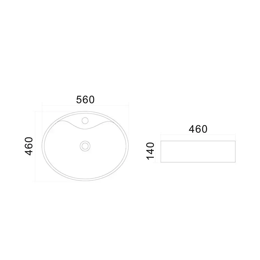 Фото 4 Раковина накладная Am.pm Universal 56см цвет белый