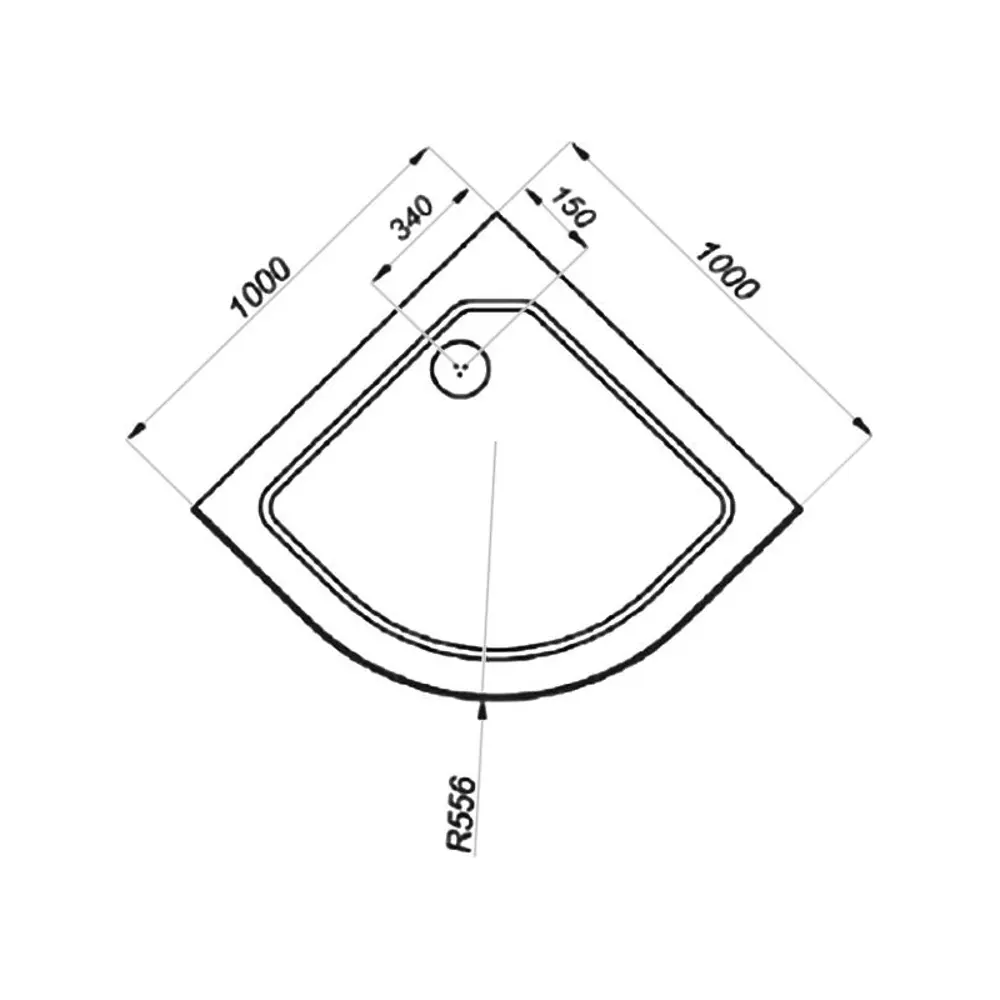 Фото 8 Душевой поддон Triton Щ0000014634 1/4 круга акрил 100x100см