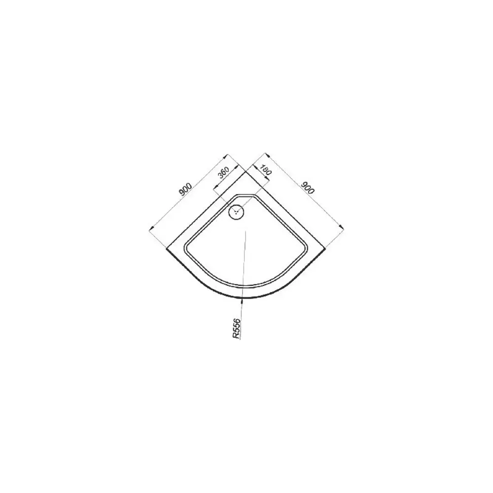 Фото 4 Душевой поддон Triton Щ0000014179 1/4 круга акрил 90x90см