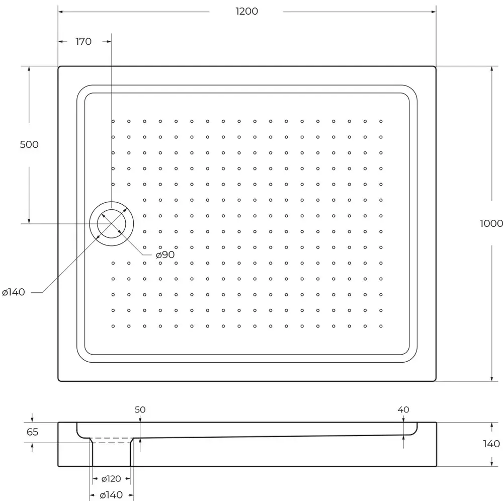 Фото 5 Душевой поддон Belbagno TRAY-BB-AH-120/100-15-W прямоугольный акрил 100x120 см