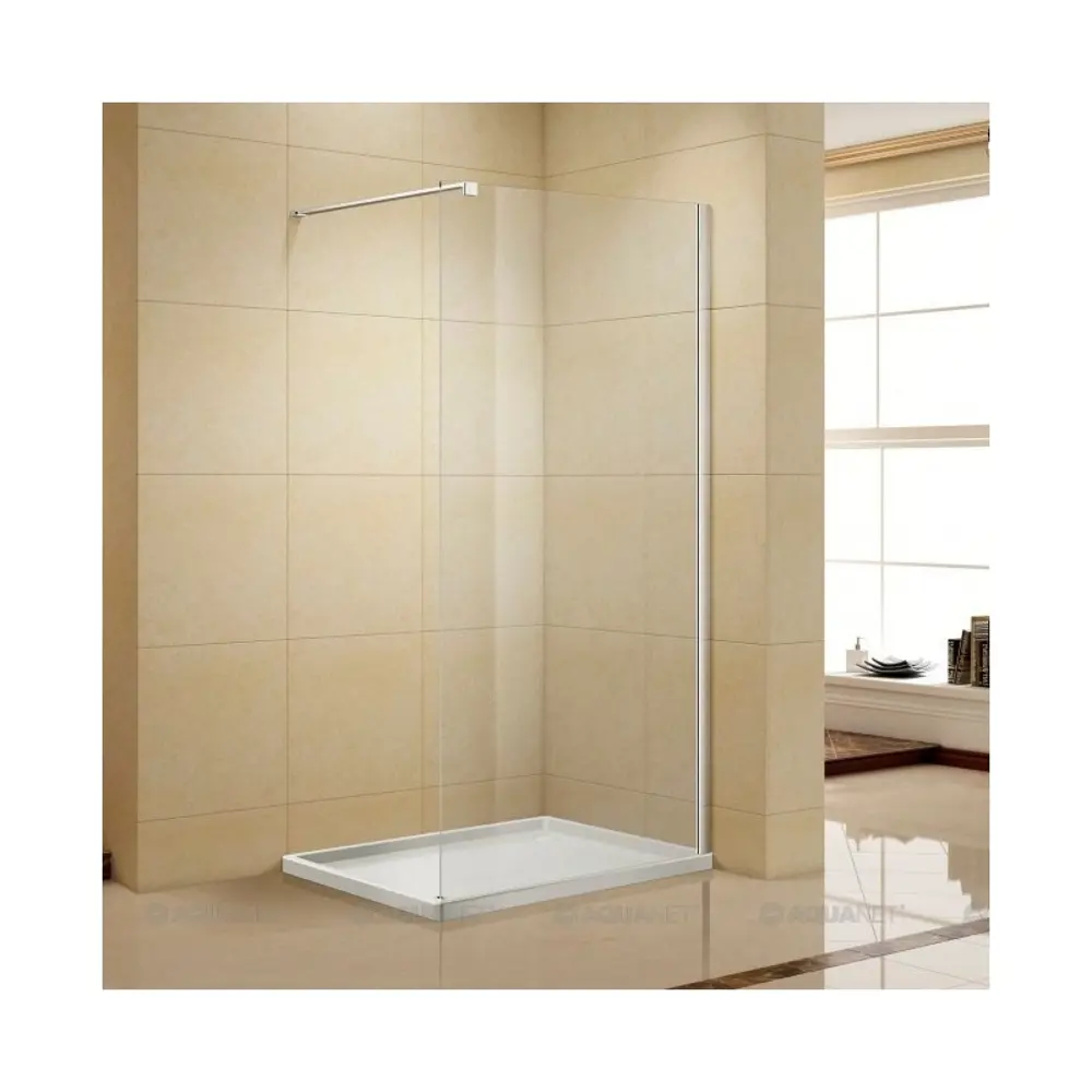 Фото Душевая перегородка Aquanet AE12-F-90H190U-CT 88х188см серебристый блеск профиль Фото Душевая перегородка Aquanet AE12-F-90H190U-CT 88х188см серебристый блеск профиль