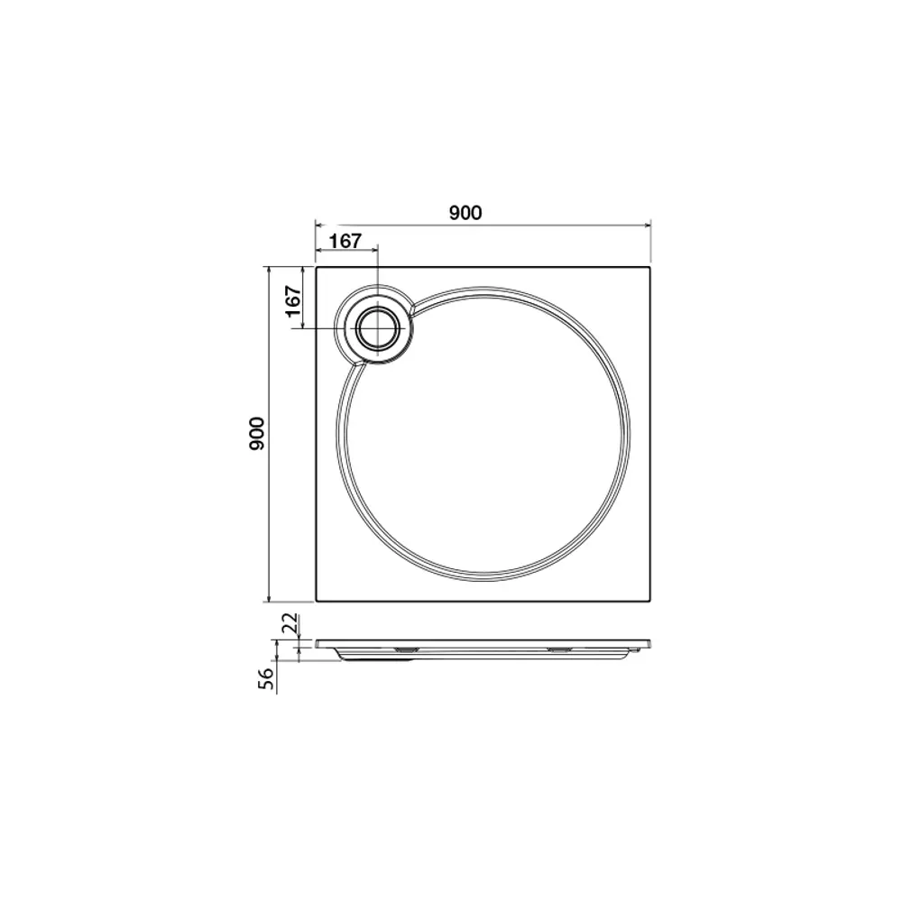 Фото 2 Душевой поддон Cezares 26590 квадрат искусственный камень 90см Фото 2 Душевой поддон Cezares 26590 квадрат искусственный камень 90см