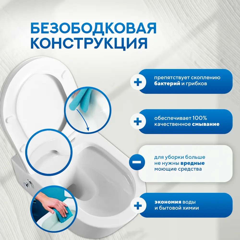 Фото 5 Инсталляция с унитазом комплект 6 в 1: инсталляция Grohe Solido 38811KFO с подвесным унитазом Amore di Mare Temo Bidet P322-X с сиденьем микролифт Фото 5 Инсталляция с унитазом комплект 6 в 1: инсталляция Grohe Solido 38811KFO с подвесным унитазом Amore di Mare Temo Bidet P322-X с сиденьем микролифт