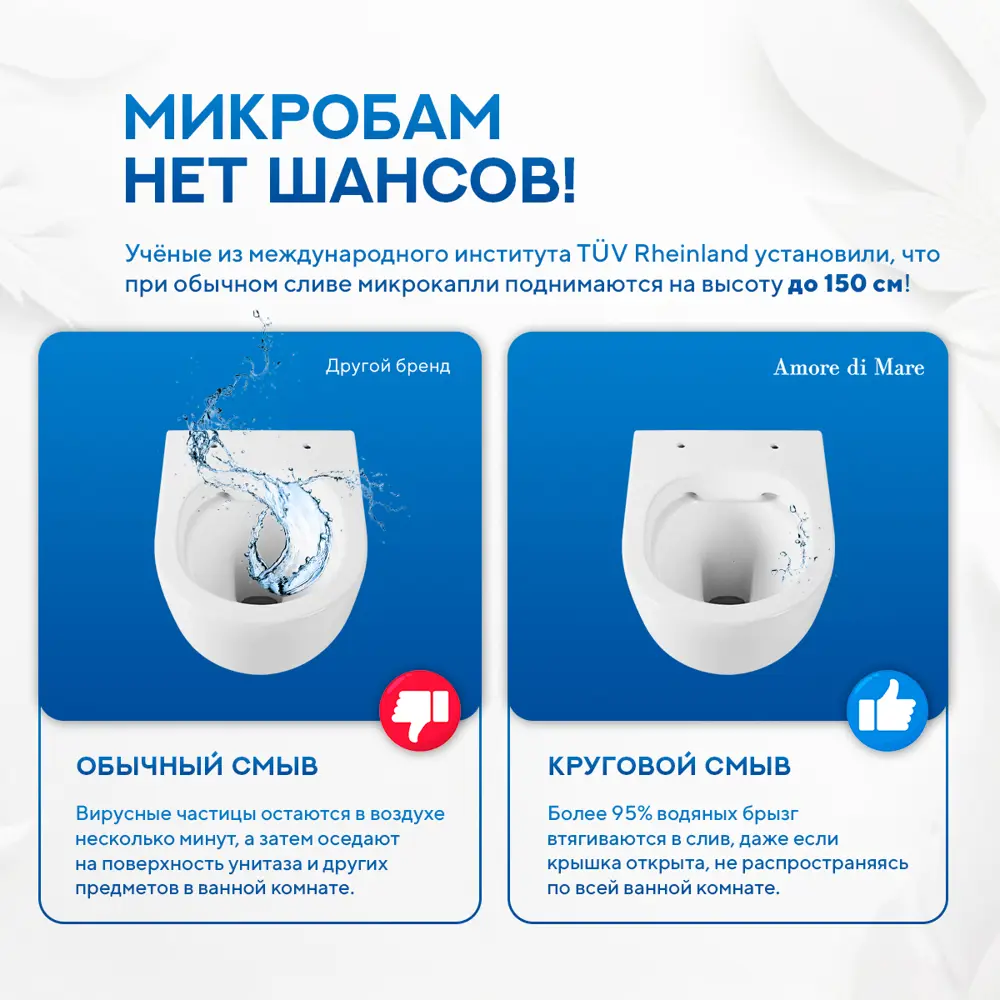 Фото 10 Инсталляция с унитазом комплект 7 в 1: инсталляция Tece 9400413 с подвесным унитазом Amore di Mare Delio P203 с сиденьем микролифт Фото 10 Инсталляция с унитазом комплект 7 в 1: инсталляция Tece 9400413 с подвесным унитазом Amore di Mare Delio P203 с сиденьем микролифт