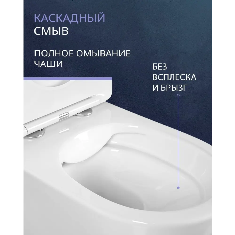 Фото 8 Комплект инсталляция и унитаз Benneri B4.53.015D.AQ1901 с кнопкой и сиденьем микролифт