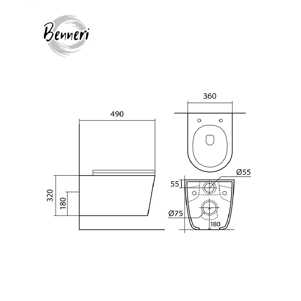 Фото 15 Комплект инсталляция и унитаз Benneri B4.53.019D.AQ1904 с кнопкой и сиденьем микролифт Фото 15 Комплект инсталляция и унитаз Benneri B4.53.019D.AQ1904 с кнопкой и сиденьем микролифт
