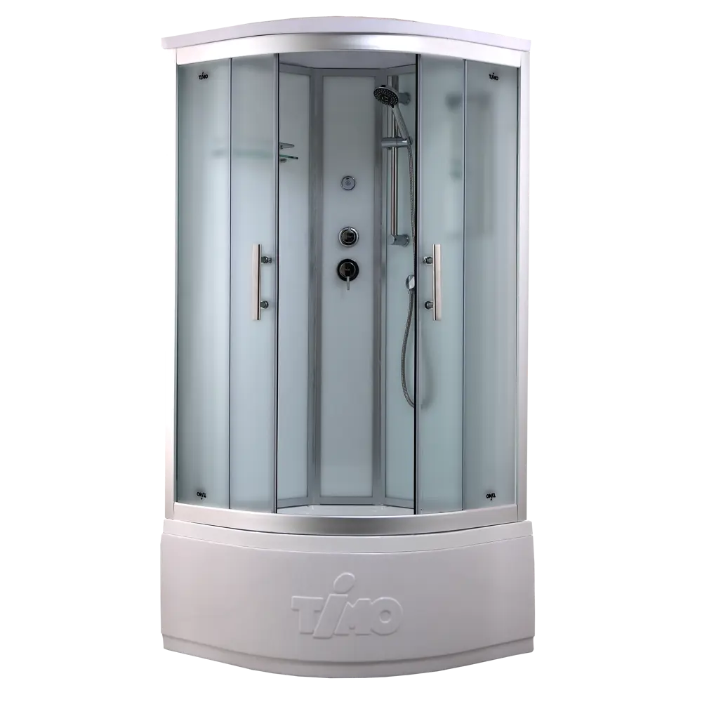 Фото Душевая кабина Timo Standart T-6600 Silver Fabric 100x100x220 с турецкой баней хамам высокий поддон полукруг Фото Душевая кабина Timo Standart T-6600 Silver Fabric 100x100x220 с турецкой баней хамам высокий поддон полукруг