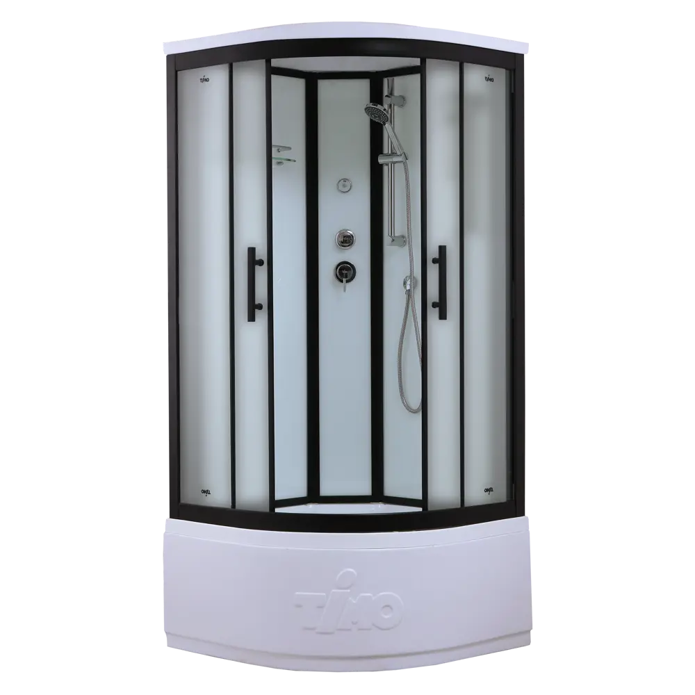 Фото Душевая кабина Timo Standart T-6690 Black Fabric 90x90x220 с турецкой баней хамам средний поддон полукруг Фото Душевая кабина Timo Standart T-6690 Black Fabric 90x90x220 с турецкой баней хамам средний поддон полукруг