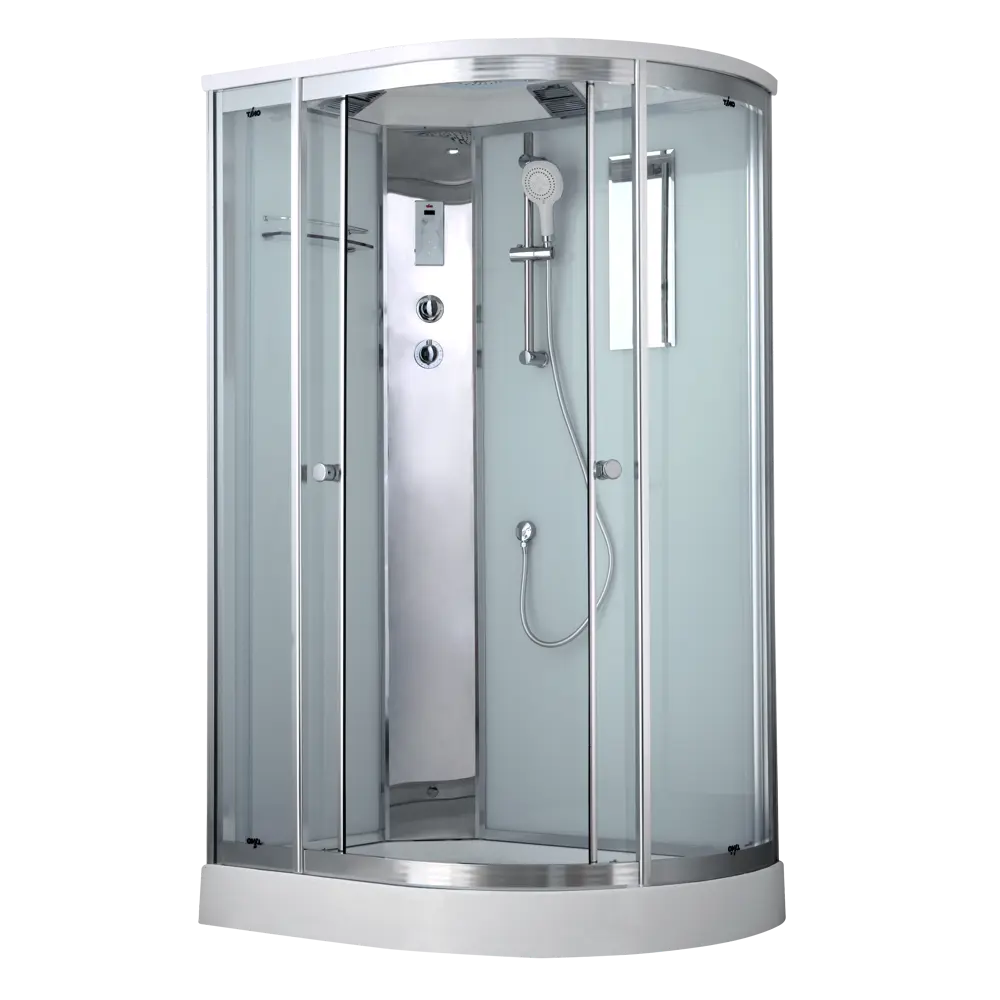 Фото Душевая кабина Timo Comfort T-8802L Fabric Glass 120x85x220 с турецкой баней хамам и стульчиком низкий поддон 1/4 круга Фото Душевая кабина Timo Comfort T-8802L Fabric Glass 120x85x220 с турецкой баней хамам и стульчиком низкий поддон 1/4 круга