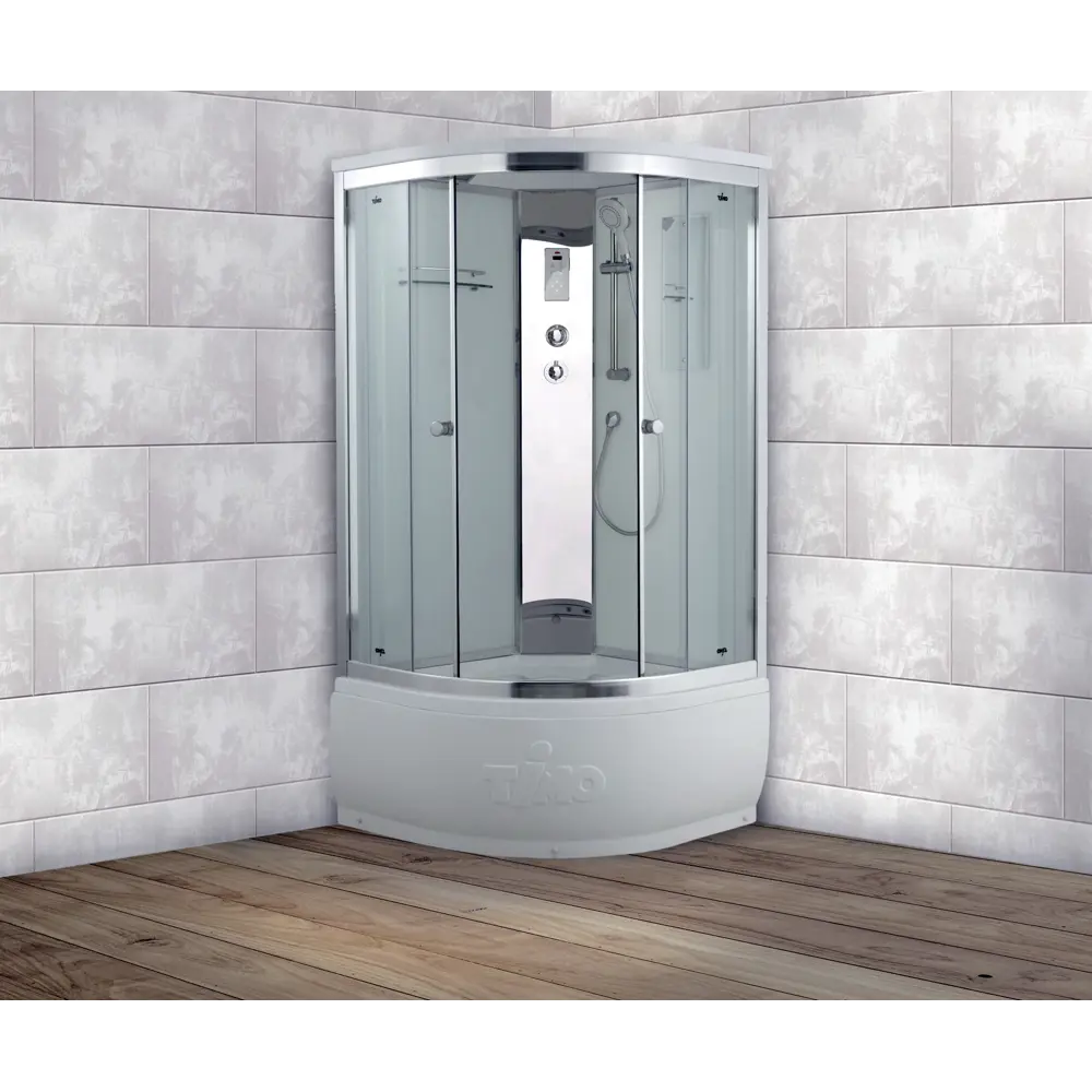 Фото 2 Душевая кабина Timo Comfort T-8890 Fabric Glass 90x90x220 средний поддон 1/4 круга Фото 2 Душевая кабина Timo Comfort T-8890 Fabric Glass 90x90x220 средний поддон 1/4 круга