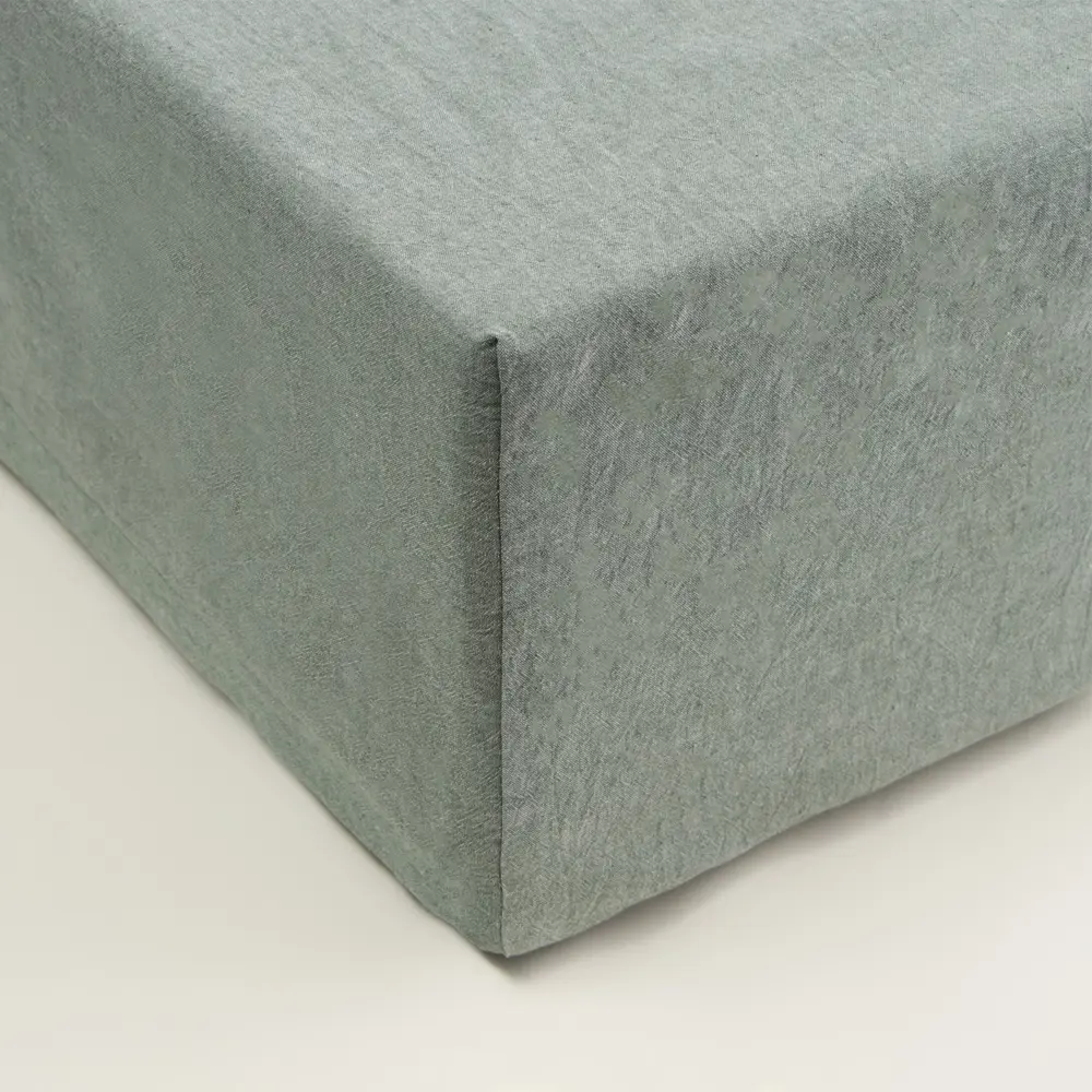 Фото 4 Простыня Сима-ленд SL Home Деним 10245499 245x260 см хлопок на резинке цвет разноцветный