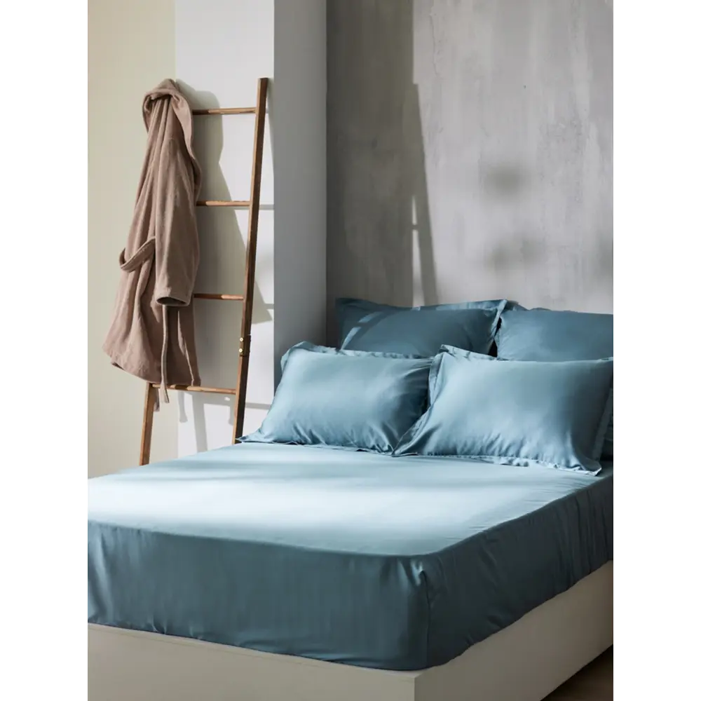 Фото 4 Простыня Сима-ленд SL Home Tencel 10285326 200x220 см хлопок на резинке цвет разноцветный Фото 4 Простыня Сима-ленд SL Home Tencel 10285326 200x220 см хлопок на резинке цвет разноцветный