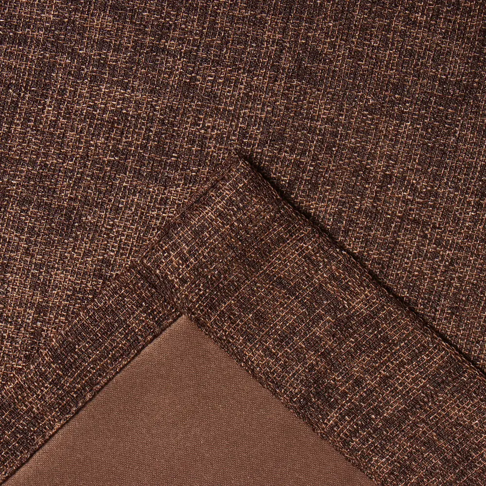 Фото 6 Штора на шторной ленте Этель 10181969 130x300 см цвет коричневый