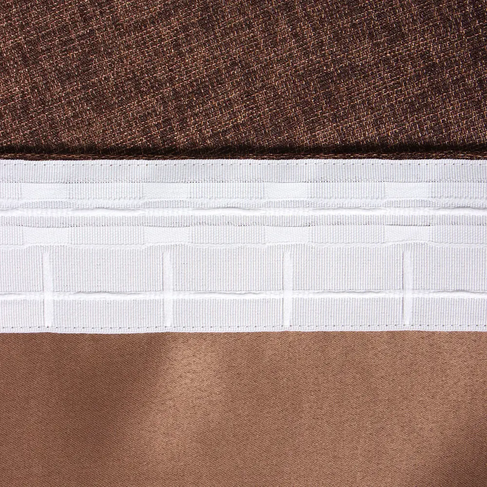 Фото 8 Штора на шторной ленте Этель 10181969 130x300 см цвет коричневый