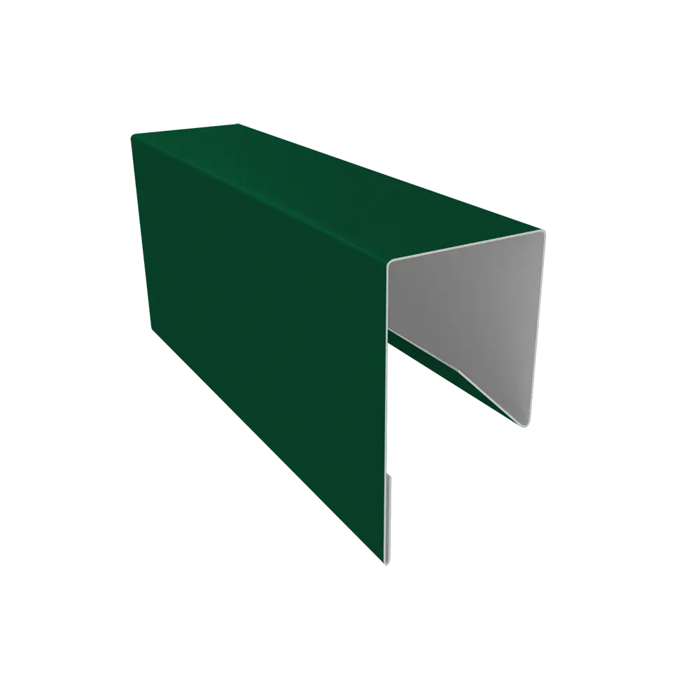 Фото П-планка для профнастила C8 2 м 0.4 мм RAL 6005 зеленый