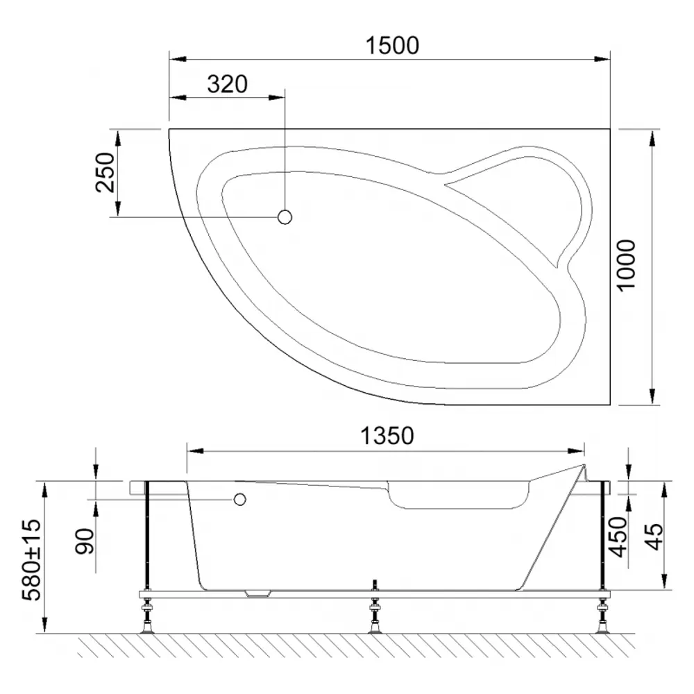 Фото 4 Ванна Royal Bath Alpine RB 819100 R 150x100 см акриловая асимметричная цвет белый 64492 Фото 4 Ванна Royal Bath Alpine RB 819100 R 150x100 см акриловая асимметричная цвет белый 64492