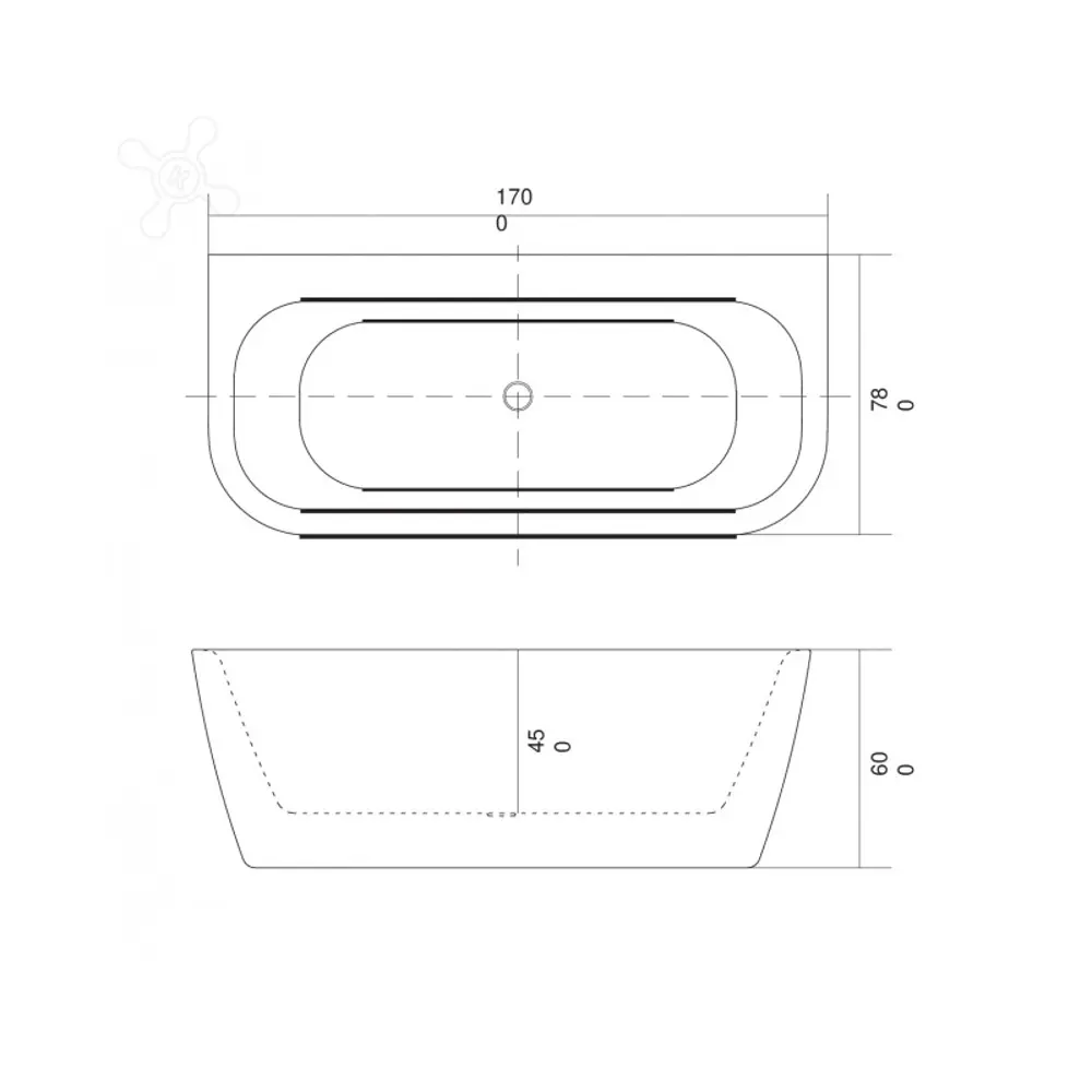 Фото 2 Ванна Акватек Алтея 170x78 акриловая прямоугольная цвет белый Фото 2 Ванна Акватек Алтея 170x78 акриловая прямоугольная цвет белый