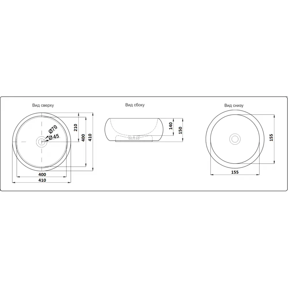 Фото 3 Раковина накладная Ceramalux 78217 40x40 см Фото 3 Раковина накладная Ceramalux 78217 40x40 см