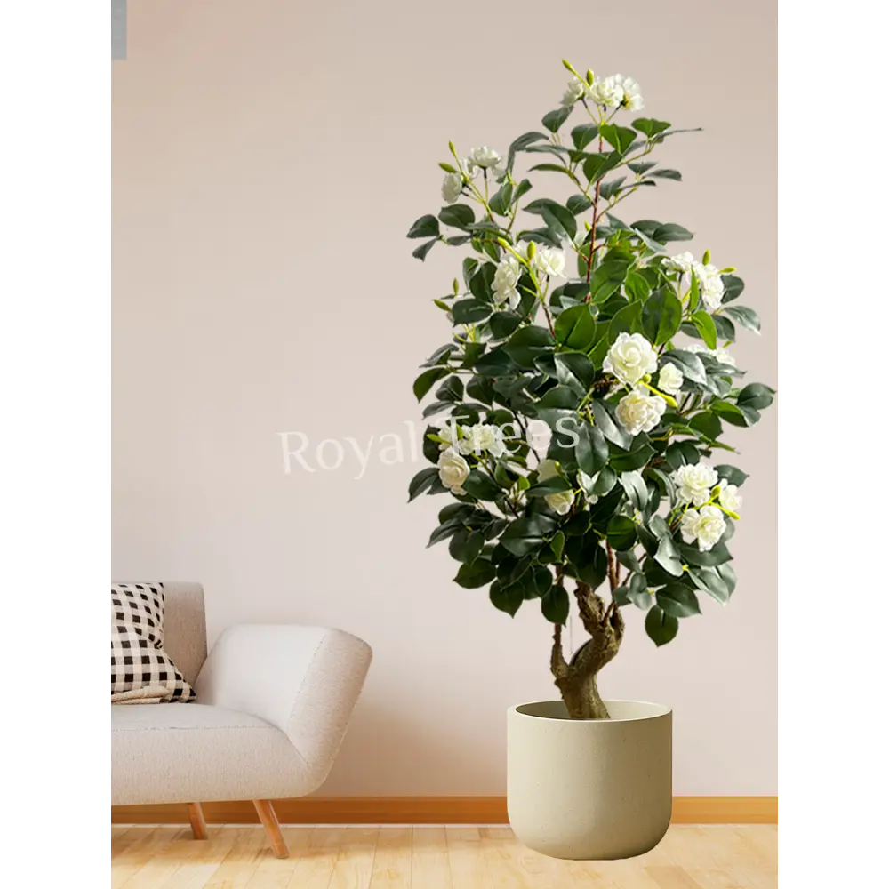 Фото 8 Искусственное растение Royal Trees Роза цвет белый в горшке 120 см