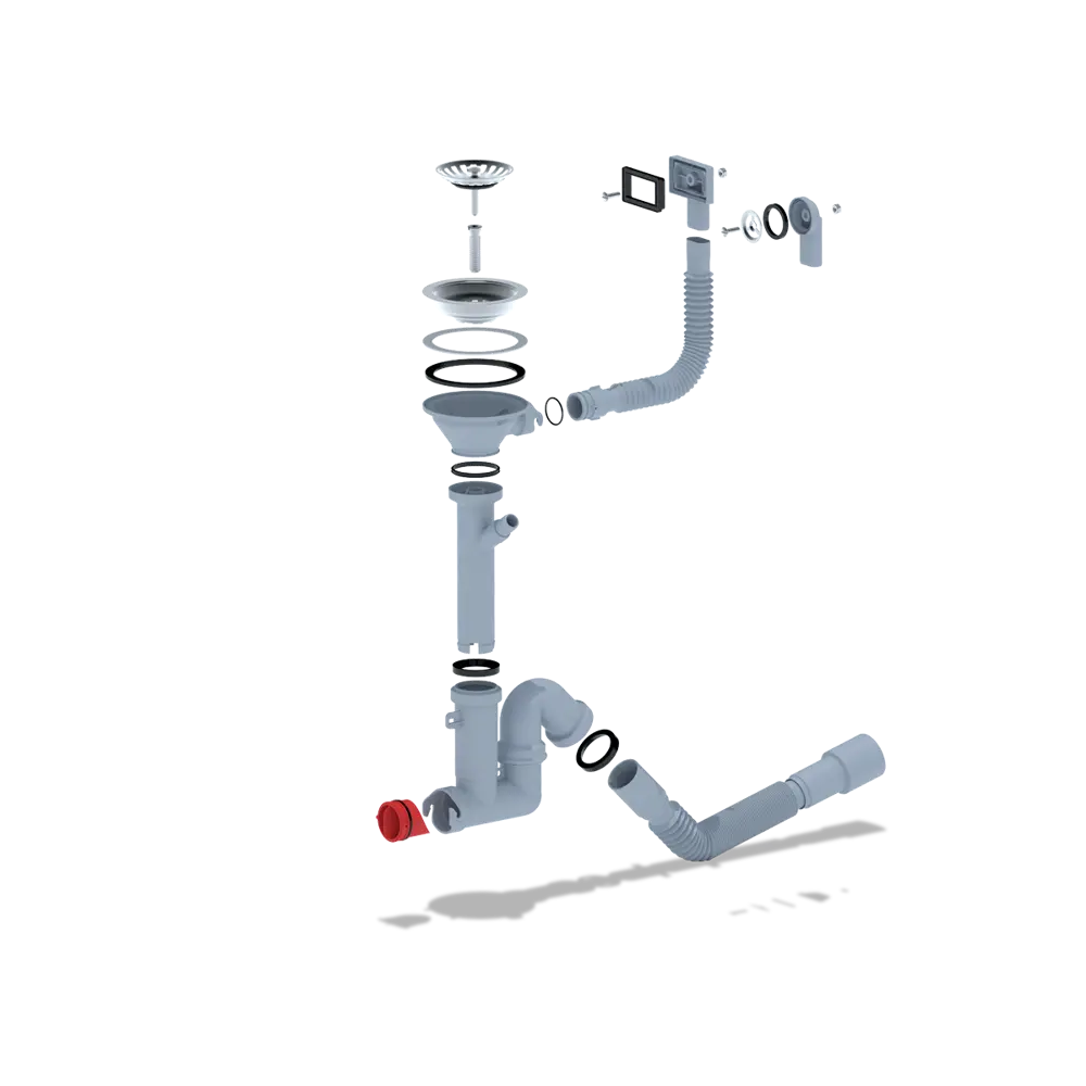 Фото 2 Сифон для мойки Ани пласт D90 мм цвет серый F1045SA15 Фото 2 Сифон для мойки Ани пласт D90 мм цвет серый F1045SA15