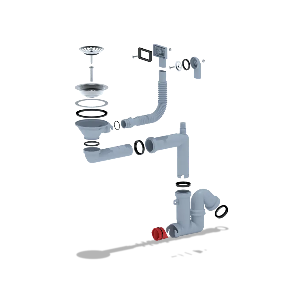 Фото 2 Сифон для мойки Ани пласт D90 мм цвет серый F5345S Фото 2 Сифон для мойки Ани пласт D90 мм цвет серый F5345S