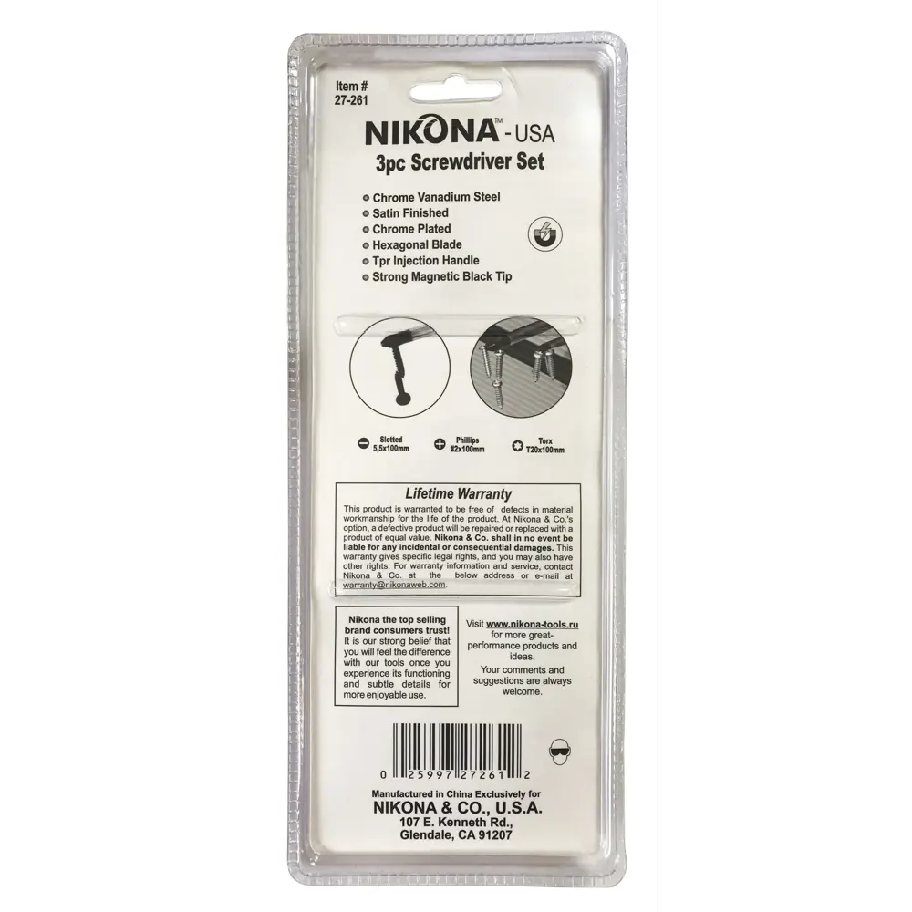Фото 2 Набор отверток Nikona 27-261, 3 шт Фото 2 Набор отверток Nikona 27-261, 3 шт
