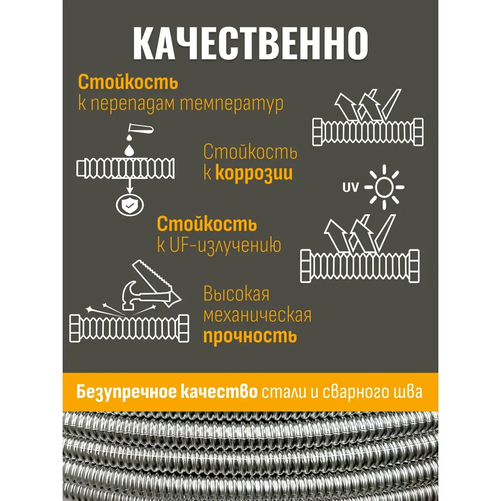 Фото 3 Гофрированная труба из нержавеющей стали Stacort 15A бухта 5 м отожженная SS 304 ТО-15-5 м Фото 3 Гофрированная труба из нержавеющей стали Stacort 15A бухта 5 м отожженная SS 304 ТО-15-5 м