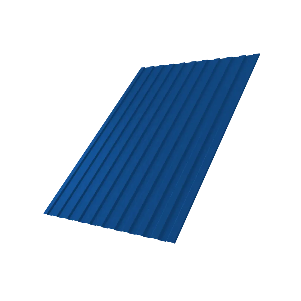 Фото Профнастил С8 0.4 мм 1200x2000 мм RAL 5005 синий Фото Профнастил С8 0.4 мм 1200x2000 мм RAL 5005 синий