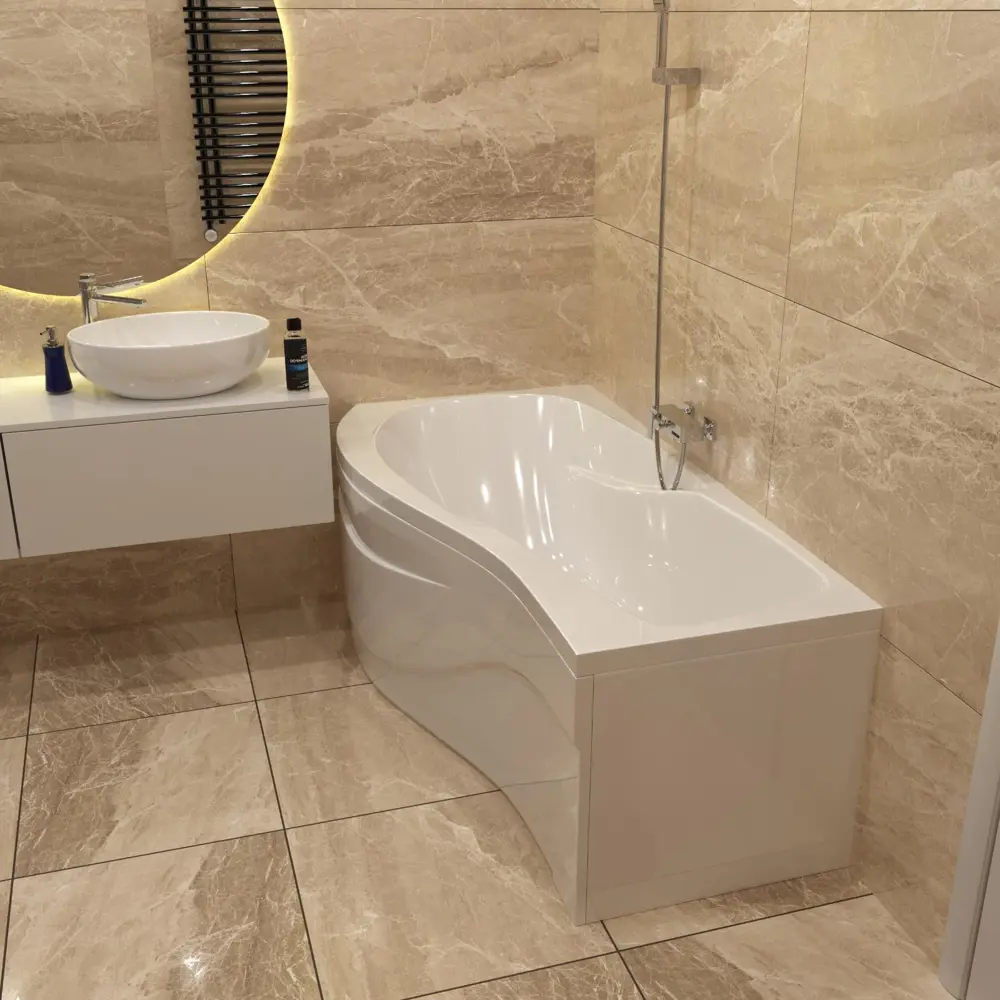 Фото 4 Ванна Timo VINO1792L 170x90x66 акриловая асимметричная цвет белый Фото 4 Ванна Timo VINO1792L 170x90x66 акриловая асимметричная цвет белый