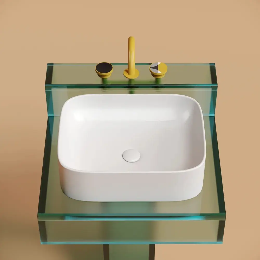 Фото 9 Раковина накладная Ceramica Nova Element CN6052MW белая матовая 50.50см Фото 9 Раковина накладная Ceramica Nova Element CN6052MW белая матовая 50.50см