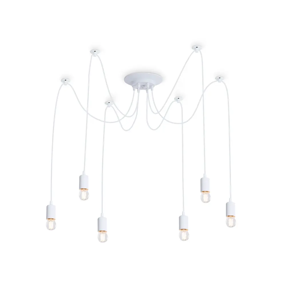 Фото Люстра-паук Ambrella light Traditional Tr8177 6 ламп 18 м² цвет белый Фото Люстра-паук Ambrella light Traditional Tr8177 6 ламп 18 м² цвет белый