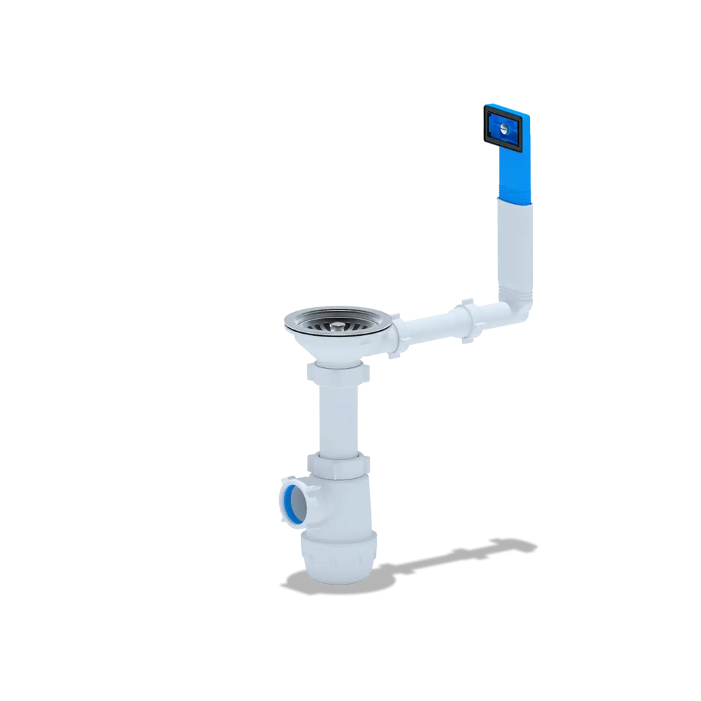 Фото 2 Сифон для мойки Ани пласт Грот D90 мм с жестким переливом белый Фото 2 Сифон для мойки Ани пласт Грот D90 мм с жестким переливом белый