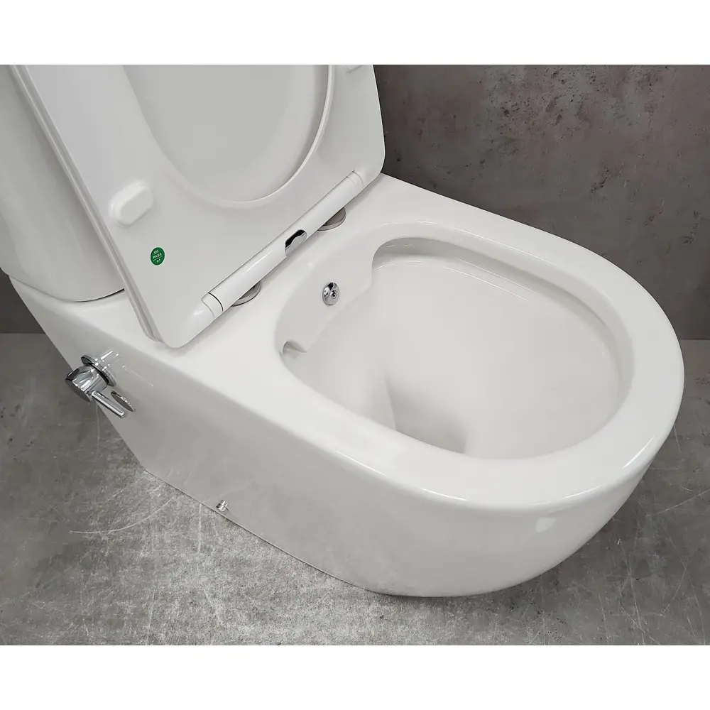 Фото 4 Унитаз-компакт Bloomix Major AD3089RSB/UF1 Ceramic+ безободковый с функцией биде и смесителем Фото 4 Унитаз-компакт Bloomix Major AD3089RSB/UF1 Ceramic+ безободковый с функцией биде и смесителем