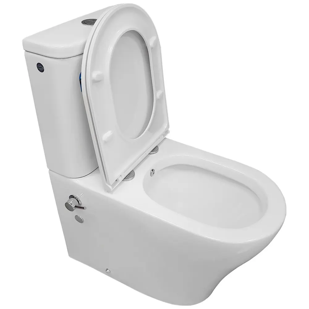 Фото Унитаз-компакт Bloomix Barron AD3091RSB/UF1 Ceramic+ безободковый с функцией биде и смесителем Фото Унитаз-компакт Bloomix Barron AD3091RSB/UF1 Ceramic+ безободковый с функцией биде и смесителем