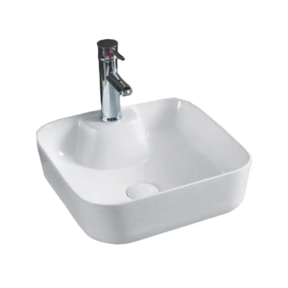 Фото Раковина накладная CeramaLux 40 9443 белая Фото Раковина накладная CeramaLux 40 9443 белая