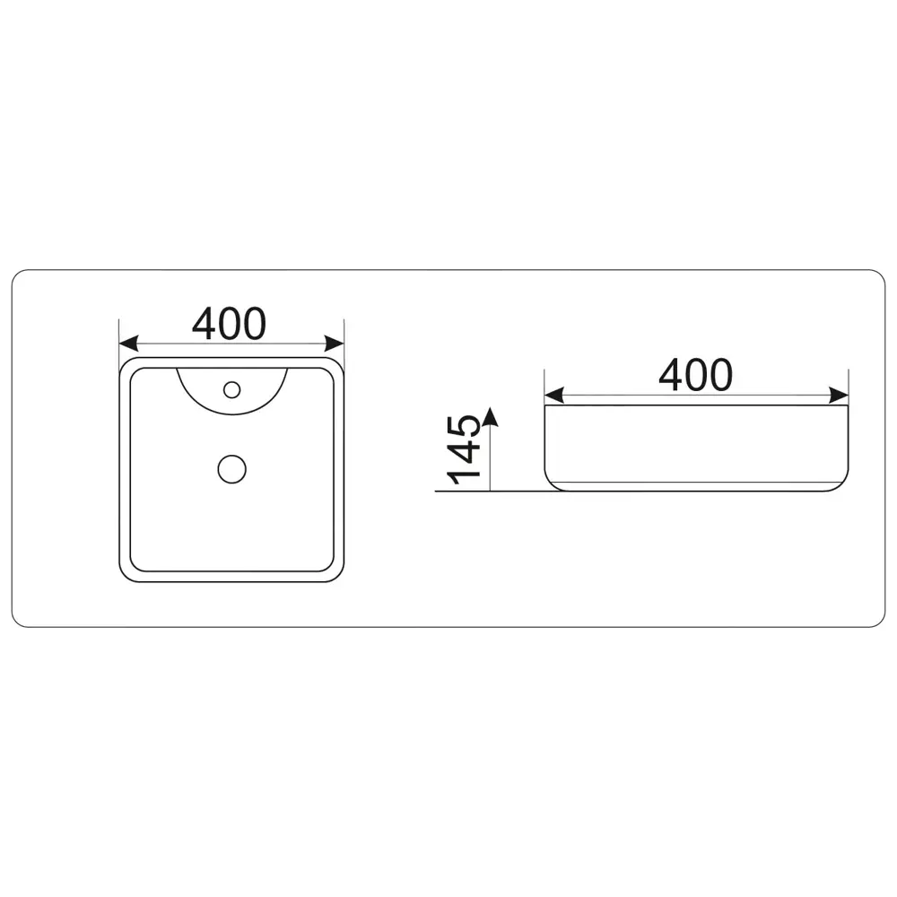 Фото 3 Раковина накладная CeramaLux 40 9443 белая Фото 3 Раковина накладная CeramaLux 40 9443 белая