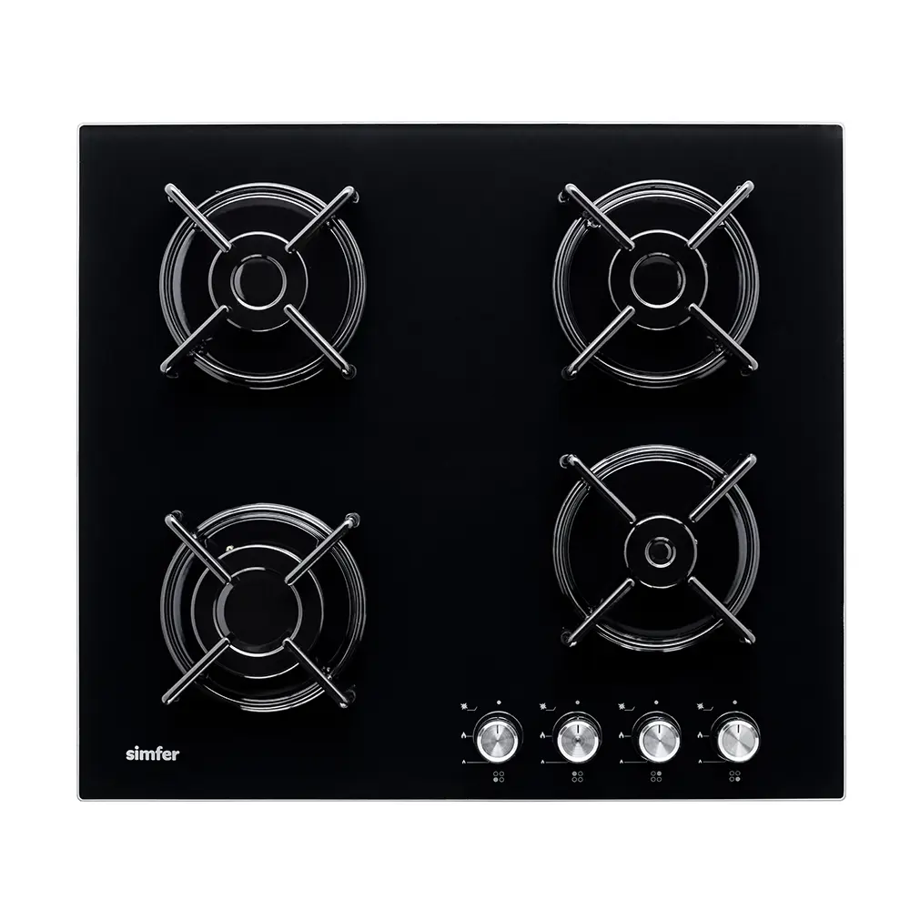 Фото 4 Газовая варочная панель Simfer H60N40B570 60 см 4 конфорки цвет черный Фото 4 Газовая варочная панель Simfer H60N40B570 60 см 4 конфорки цвет черный