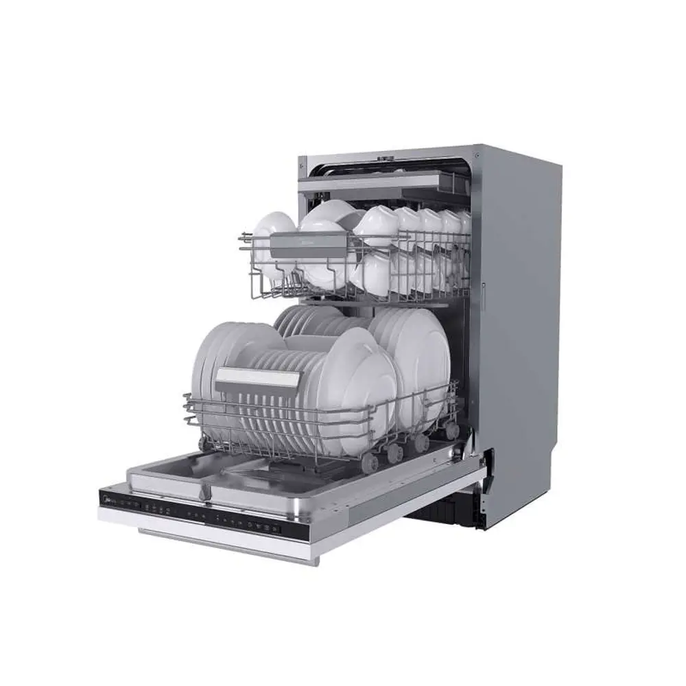 Фото 3 Встраиваемая посудомоечная машина Midea MID45S140i 45 см 9 программ цвет черный Фото 3 Встраиваемая посудомоечная машина Midea MID45S140i 45 см 9 программ цвет черный