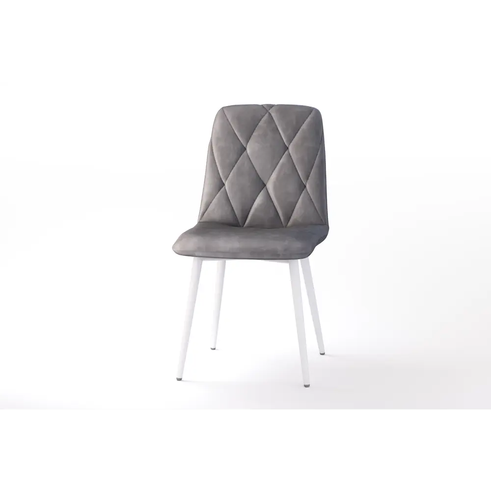 Фото Стул М-трейд 110287-2 45x86.5x52 см велюр цвет серый Фото Стул М-трейд 110287-2 45x86.5x52 см велюр цвет серый