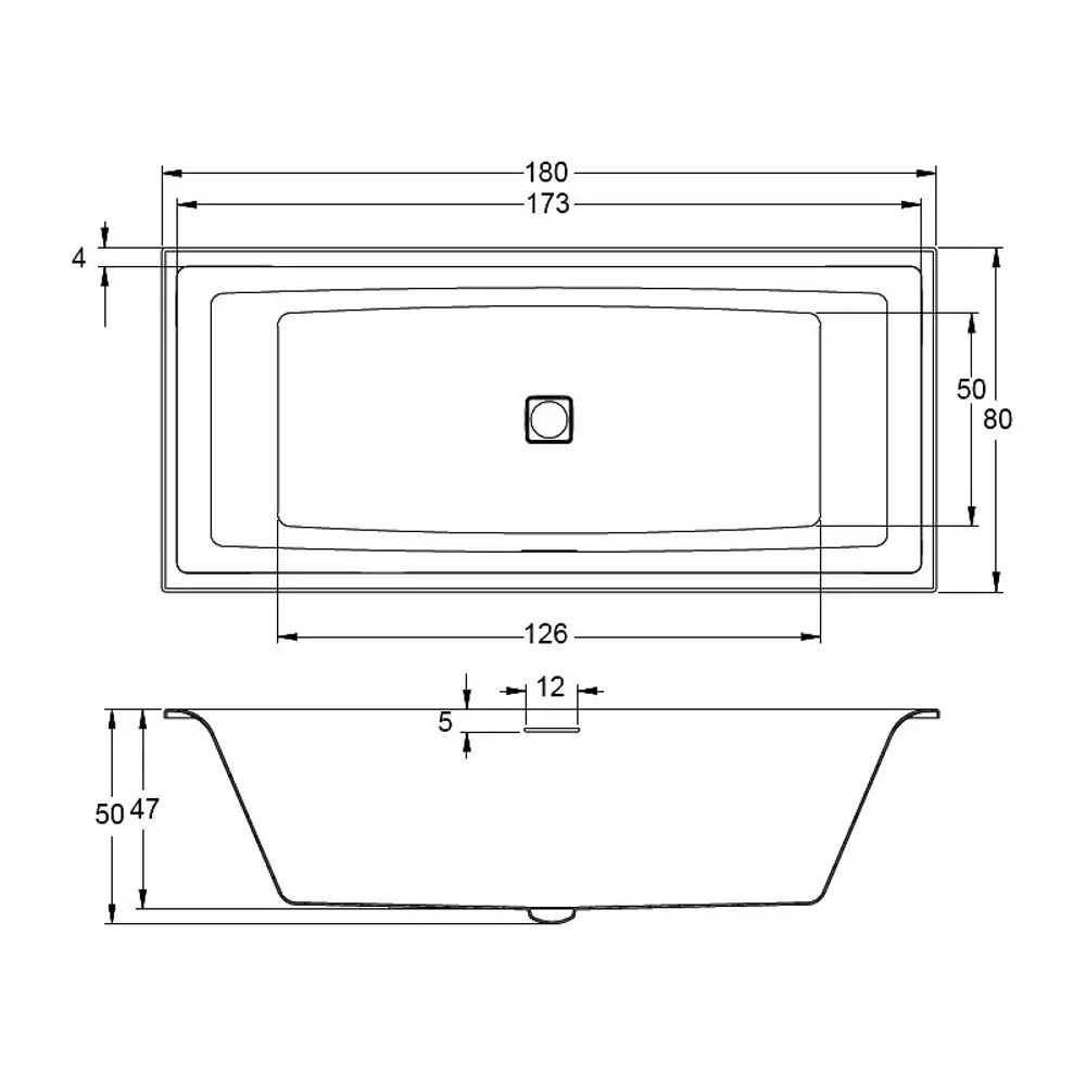 Фото 4 Ванна Riho Still Square B099001005 180x80 акриловая прямаугальная