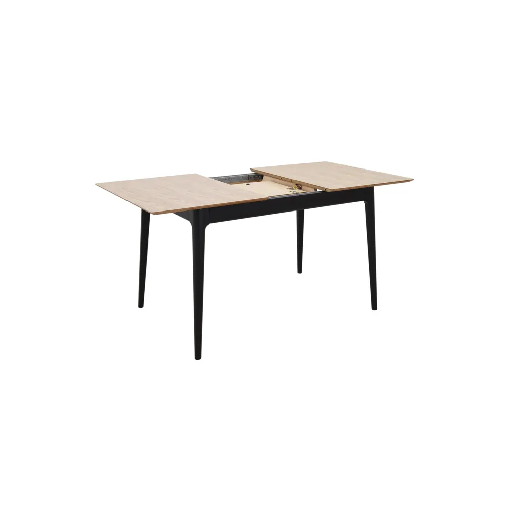 Фото 5 Раздвижной прямоугольный Aurora 120x155 см шпон цвет дуб светлый/черн. Фото 5 Раздвижной прямоугольный Aurora 120x155 см шпон цвет дуб светлый/черн.