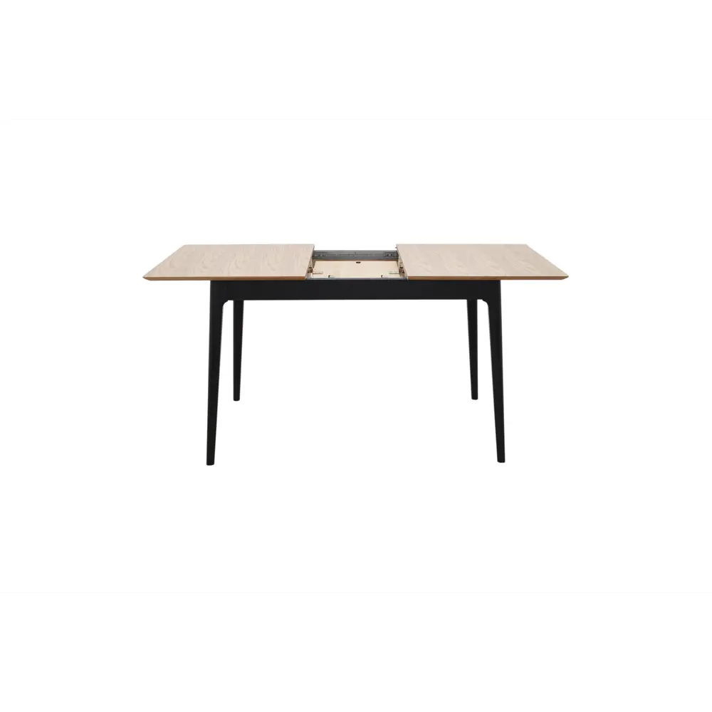 Фото 2 Раздвижной прямоугольный Aurora 120x155 см шпон цвет дуб светлый/черн. Фото 2 Раздвижной прямоугольный Aurora 120x155 см шпон цвет дуб светлый/черн.