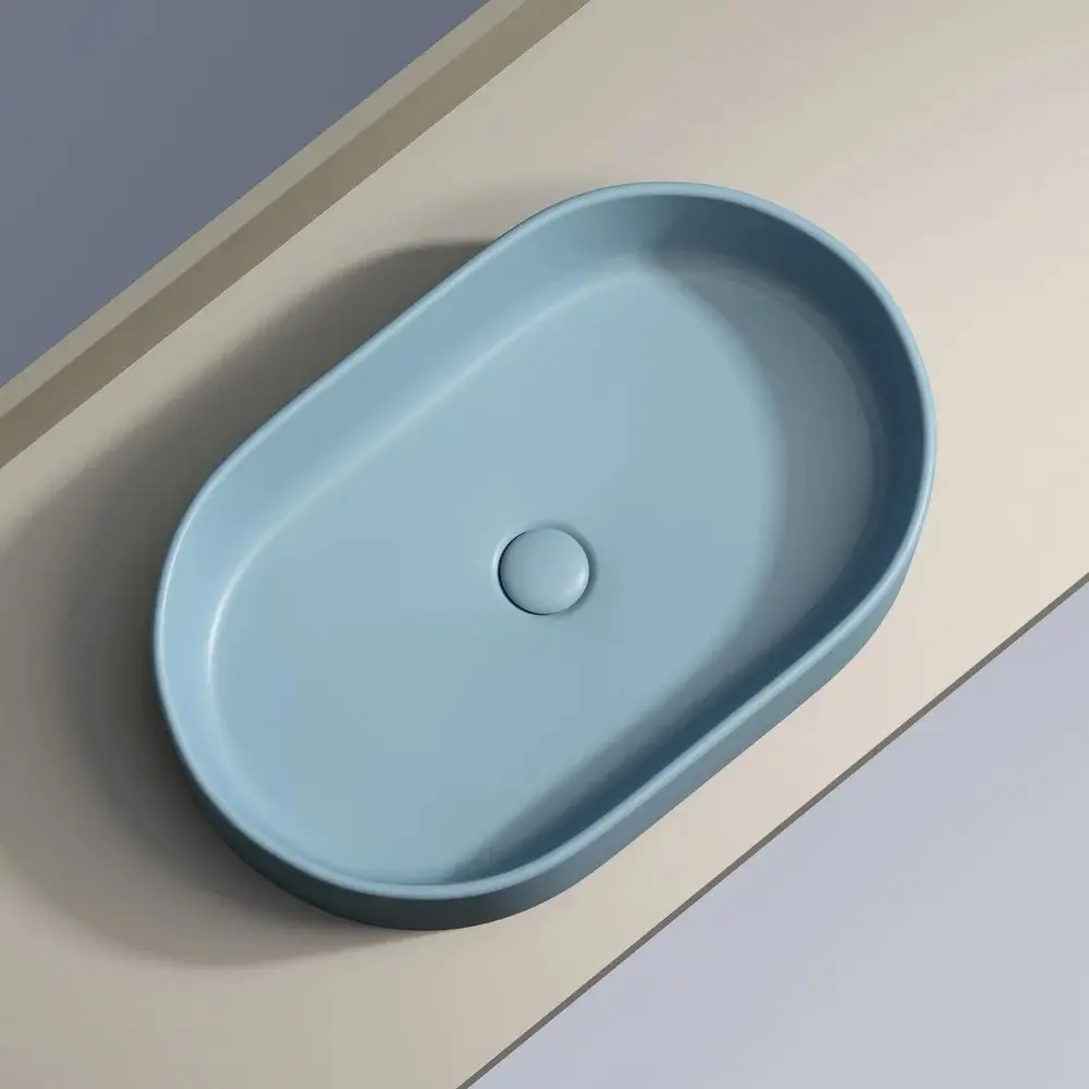 Фото 8 Раковина накладная Ceramica Nova Element CN6048ML голубая матовая 60.80см Фото 8 Раковина накладная Ceramica Nova Element CN6048ML голубая матовая 60.80см