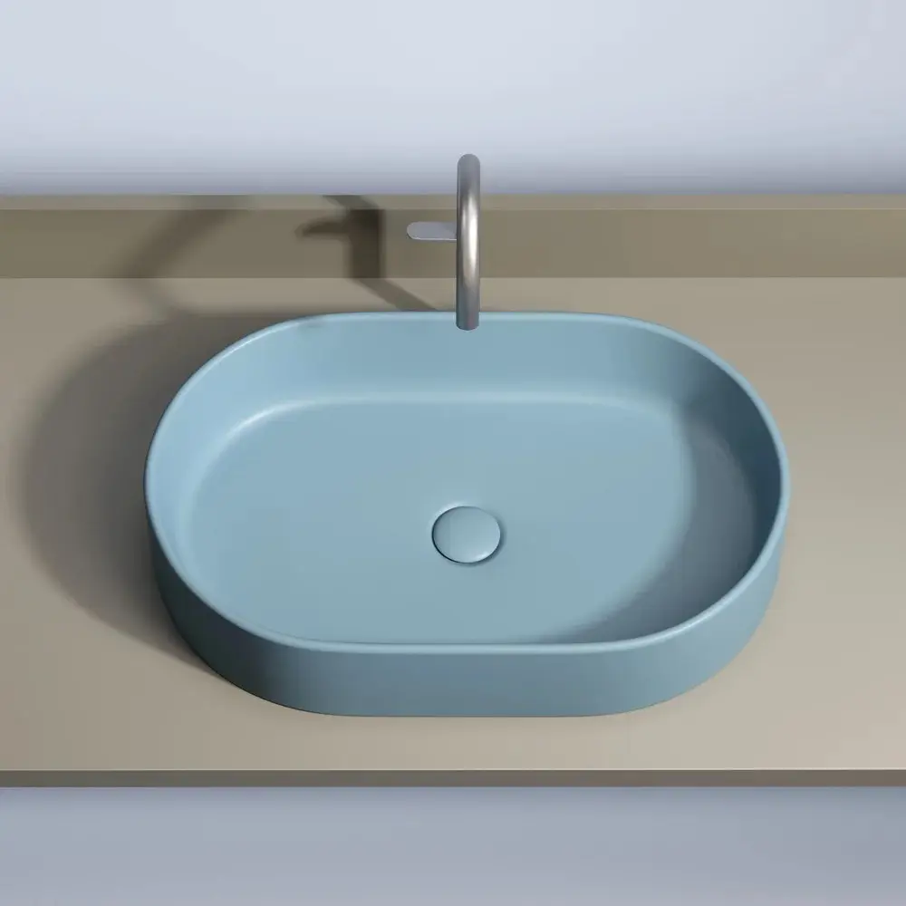 Фото 6 Раковина накладная Ceramica Nova Element CN6048ML голубая матовая 60.80см Фото 6 Раковина накладная Ceramica Nova Element CN6048ML голубая матовая 60.80см